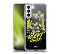 Head Case Designs Officially Licensed UFC Posterized Leon Edwards Gel Case [Military Grade Protection] Compatible with Samsung Galaxy S21+ 5G and Compatible with MagSafe