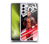 Head Case Designs Officially Licensed UFC Typography Leon Edwards Gel Case [Military Grade Protection] Compatible with Samsung Galaxy S21+ 5G and Compatible with MagSafe