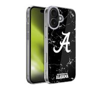 Head Case Designs Officially Licensed University Of Alabama UA Black And White Marble The University Of Alabama Gel Case [Military Grade Protection] Compatible With Apple iPhone 17