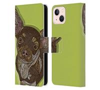 Head Case Designs Officially Licensed Valentina Chihuahua Dogs Leather Wallet Case Compatible With Apple iPhone 13