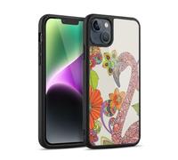 Head Case Designs Officially Licensed Valentina Flamingo Puzzle Birds Gel Armour Case [Military Grade Protection] Compatible With Apple iPhone 14 Plus