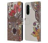 Head Case Designs Officially Licensed Valentina Hello My Deer Nature and Floral Leather Wallet Case Compatible With Samsung Galaxy A26 5G