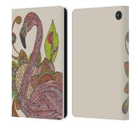 Head Case Designs Officially Licensed Valentina Royal Flamingo Nature and Floral Leather Wallet Case Compatible With Amazon Fire 7 2022