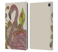Head Case Designs Officially Licensed Valentina Royal Flamingo Nature and Floral Leather Wallet Case Compatible With Amazon Fire Max 11 2023