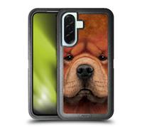 Head Case Designs Officially Licensed Vincent Hie Chow Big Face Dogs Ultra-Armoured Shockproof Case [Military Grade Protection] Compatible With Samsung Galaxy A36 5G