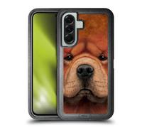 Head Case Designs Officially Licensed Vincent Hie Chow Big Face Dogs Ultra-Armoured Shockproof Case [Military Grade Protection] Compatible With Samsung Galaxy A56 5G