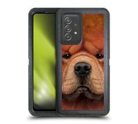 Head Case Designs Officially Licensed Vincent Hie Chow Big Face Dogs Ultra-Armoured Shockproof Case [Military Grade Protection] Compatible With Galaxy A52 / A52s / 5G (2021)