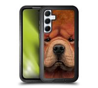 Head Case Designs Officially Licensed Vincent Hie Chow Big Face Dogs Ultra-Armoured Shockproof Case [Military Grade Protection] Compatible With Samsung Galaxy A55 5G
