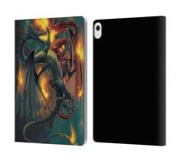 Head Case Designs Officially Licensed Vincent Hie Clash Titans Dragons Leather Wallet Case Compatible With Apple iPad Air 13 2024/2025