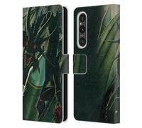 Head Case Designs Officially Licensed Vincent Hie Doom Dragons Leather Book Wallet Case Cover Compatible With Sony Xperia 1 V 5G