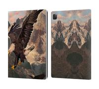 Head Case Designs Officially Licensed Vincent Hie Eagle Strike Key Art Leather Wallet Case Compatible With Apple iPad Pro 12.9 2020/2021/2022
