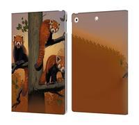 Head Case Designs Officially Licensed Vincent Hie Red Pandas Key Art Leather Wallet Case Compatible With Apple iPad 10.2 2019/2020/2021