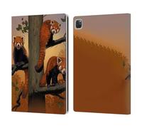 Head Case Designs Officially Licensed Vincent Hie Red Pandas Key Art Leather Wallet Case Compatible With Apple iPad Pro 12.9 2020/2021/2022