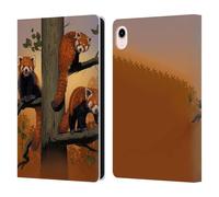 Head Case Designs Officially Licensed Vincent Hie Red Pandas Key Art Leather Wallet Case Compatible With Apple iPad mini (2021/2024)