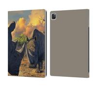 Head Case Designs Officially Licensed Vincent Hie Rhino Stand Off Key Art Leather Wallet Case Compatible With Apple iPad Pro 12.9 2020/2021/2022