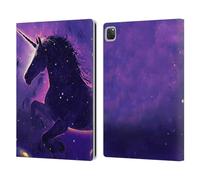 Head Case Designs Officially Licensed Vincent Hie Unicorn Nebula Key Art Leather Wallet Case Compatible With Apple iPad Pro 12.9 2020/2021/2022