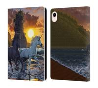 Head Case Designs Officially Licensed Vincent Hie Unicorns On The Beach Key Art Leather Wallet Case Compatible With Apple iPad mini (2021/2024)