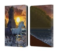 Head Case Designs Officially Licensed Vincent Hie Unicorns On The Beach Key Art Leather Wallet Case Compatible With Amazon Kindle 11th Gen (2024)