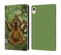 Head Case Designs Officially Licensed Vincent Hie Zen Sloth Key Art Leather Wallet Case Compatible With Apple iPad mini (2021/2024)