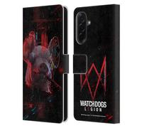 Head Case Designs Officially Licensed Watch Dogs Legion Pig Head Glitch Key Art Leather Wallet Case Compatible With Samsung Galaxy A36 5G