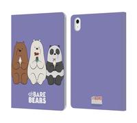 Head Case Designs Officially Licensed We Bare Bears Group 2 Character Art Leather Wallet Case Compatible With Apple iPad Air 11 2020/2022/2024/2025