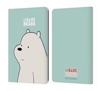 Head Case Designs Officially Licensed We Bare Bears Ice Bear Character Art Leather Wallet Case Compatible With Kindle Paperwhite 1/2 / 3
