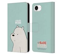 Head Case Designs Officially Licensed We Bare Bears Ice Bear Character Art Leather Wallet Case Compatible With Apple iPhone 16e