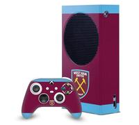 Head Case Designs Officially Licensed West Ham United FC 1895 Claret Crest Art Game Console Wrap and Game Controller Skin Bundle Compatible With Xbox Series S Console & Controller Bundle