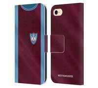 Head Case Designs Officially Licensed West Ham United FC 1964 FA Cup Final Retro Kits Leather Wallet Case Compatible With Apple iPhone 7/8 / SE 2020 & 2022