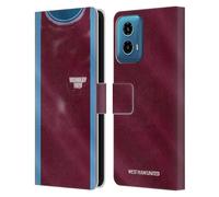 Head Case Designs Officially Licensed West Ham United FC 1975 FA Cup Final Retro Kits Leather Book Wallet Case Cover Compatible With Motorola Moto G34 5G