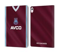 Head Case Designs Officially Licensed West Ham United FC 1987 Home Retro Kits Leather Wallet Case Compatible With Apple iPad Air 13 2024/2025