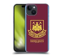 Head Case Designs Officially Licensed West Ham United FC 2015/16 Final Home Retro Crest Hard Back Case Compatible With Apple iPhone 15