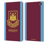 Head Case Designs Officially Licensed West Ham United FC 2015/16 Final Home Retro Crest Leather Wallet Case Compatible With Amazon Fire Max 11 2023
