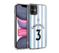 Head Case Designs Officially Licensed West Ham United FC Aaron Cresswell 2021/22 Players Away Kit Gel Case [Military Grade Protection] Compatible with Apple iPhone 11 and Compatible with MagSafe