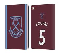 Head Case Designs Officially Licensed West Ham United FC Aaron Cresswell 2021/22 Players Home Kit Leather Wallet Case Compatible With Apple iPad Air 2 (2014)