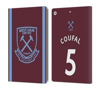 Head Case Designs Officially Licensed West Ham United FC Aaron Cresswell 2021/22 Players Home Kit Leather Wallet Case Compatible With Apple iPad 10.2 2019/2020/2021