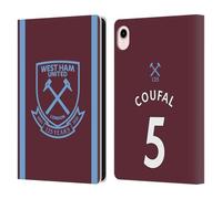 Head Case Designs Officially Licensed West Ham United FC Aaron Cresswell 2021/22 Players Home Kit Leather Wallet Case Compatible With Apple iPad mini (2021/2024)