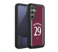 Head Case Designs Officially Licensed West Ham United FC Aaron Wan-Bissaka 2025/26 Players Home Kit Ultra-Armoured Shockproof Case [Military Grade Protection] Compatible With Samsung Galaxy S24 FE