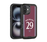 Head Case Designs Officially Licensed West Ham United FC Aaron Wan-Bissaka 2025/26 Players Home Kit Ultra-Armoured Shockproof Case [Military Grade Protection] Compatible With Apple iPhone 16