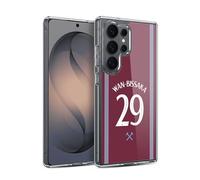 Head Case Designs Officially Licensed West Ham United FC Aaron Wan-Bissaka 2025/26 Players Home Kit Gel Case [Military Grade] Compatible with Samsung Galaxy S26 Ultra and Compatible with MagSafe