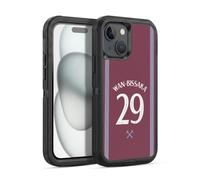 Head Case Designs Officially Licensed West Ham United FC Aaron Wan-Bissaka 2025/26 Players Home Kit Ultra-Armoured Shockproof Case [Military Grade Protection] Compatible With Apple iPhone 15