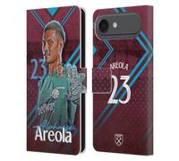 Head Case Designs Officially Licensed West Ham United FC Alphonse Areola 2024/25 First Team Leather Wallet Case Compatible With Apple iPhone 17 Air