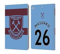 Head Case Designs Officially Licensed West Ham United FC Arthur Masuaku 2021/22 Players Away Kit Leather Wallet Case Compatible With Apple iPad 10.2 2019/2020/2021