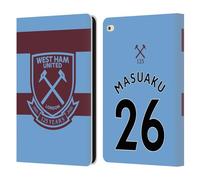 Head Case Designs Officially Licensed West Ham United FC Arthur Masuaku 2021/22 Players Away Kit Leather Wallet Case Compatible With Apple iPad Air 2 (2014)