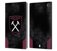 Head Case Designs Officially Licensed West Ham United FC Away 2024/25 Crest Kit Leather Wallet Case Compatible With Amazon Fire Max 11 2023