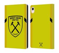 Head Case Designs Officially Licensed West Ham United FC Away Goalkeeper 2023/24 Crest Kit Leather Wallet Case Compatible With Apple iPad mini (2021/2024)
