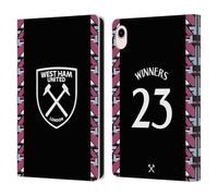 Head Case Designs Officially Licensed West Ham United FC Away Kit 2023 Winners Leather Wallet Case Compatible With Apple iPad mini (2021/2024)