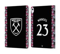 Head Case Designs Officially Licensed West Ham United FC Away Kit 2023 Winners Leather Wallet Case Compatible With Apple iPad Air 13 2024/2025