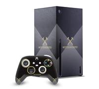 Head Case Designs Officially Licensed West Ham United FC Black & Gold Art Game Console Wrap and Game Controller Skin Bundle Compatible With Xbox Series X