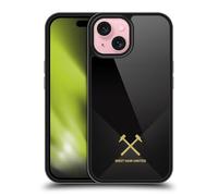 Head Case Designs Officially Licensed West Ham United FC Black & Gold Hammer Marque Kit Gel Armour Case [Military Grade Protection] Compatible With Apple iPhone 15